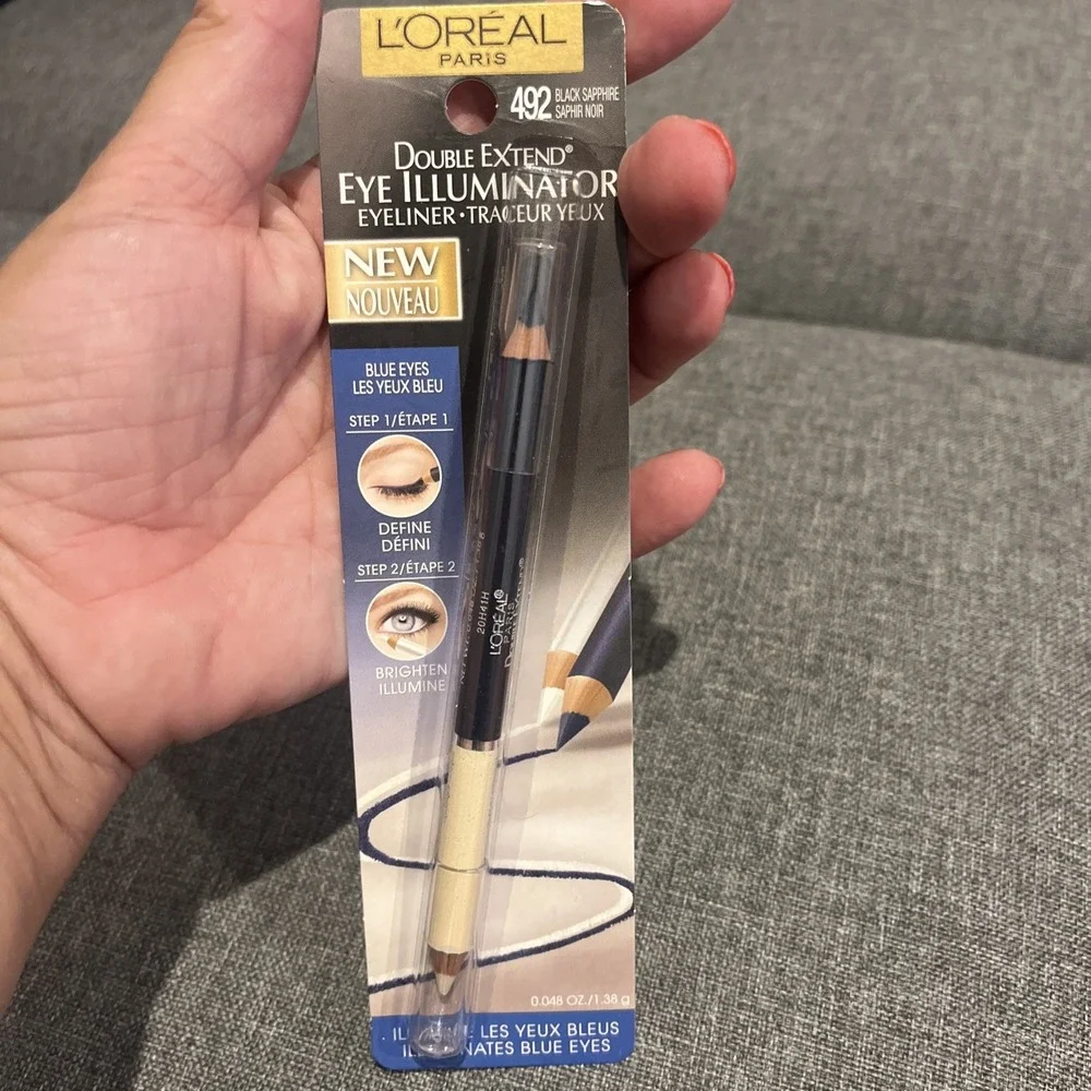 L'Oréal ~Double Extend Eye Illuminator Eyeliner #492 Black Sapphire. RARE/HTF